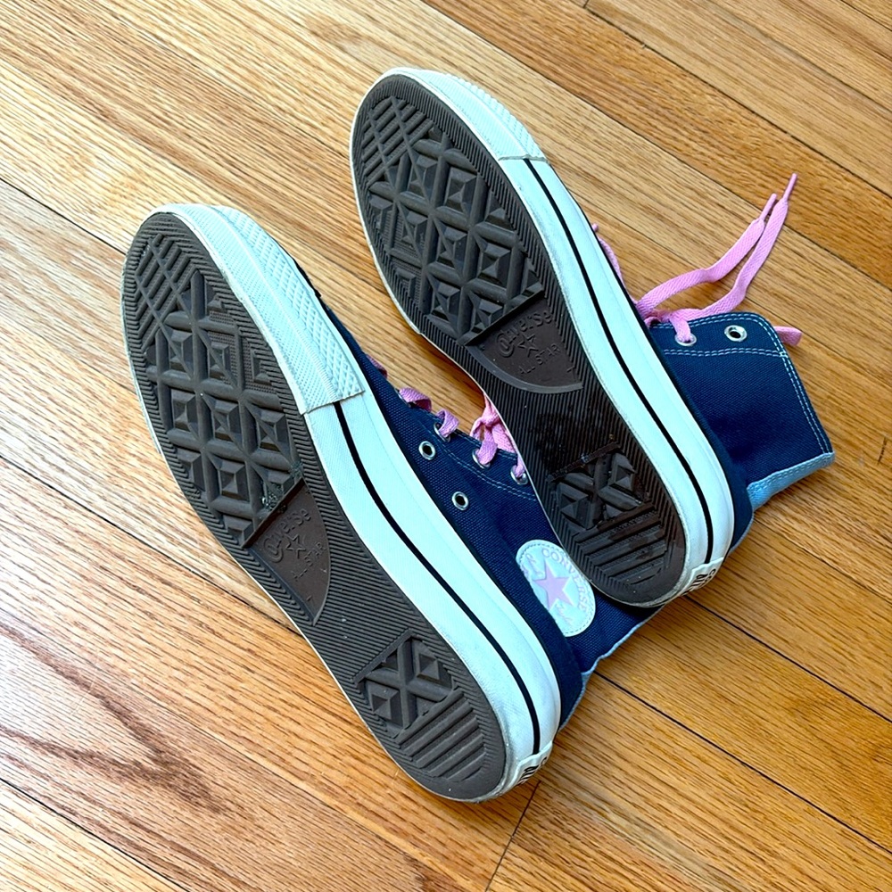 Converse: High Top Sneakers, Size W9, Ocean Blue - Picture 5 of 7